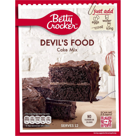 BETTY CROCKERS BETTY CROCKERS BETTY CROCKERS CROCKERS CROCKERS Préparation de Gâteau Chocolat BETTY CROCKERS 425g