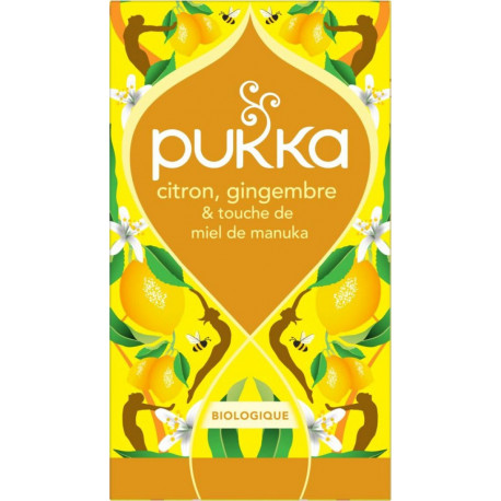 PUKKA PUKKA PUKKA Infusion Citron Gingembre Miel Bio PUKKA 20 sachets