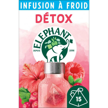 ELEPHANT Infusion à Froid Détox Framboise 15 sachets