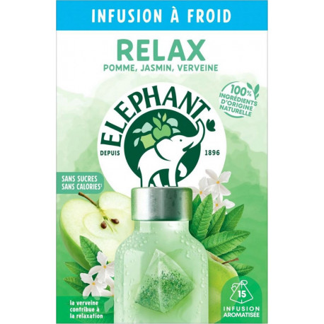 ELEPHANT Infusion à froid bien être relax 15 sachets