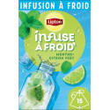LIPTON Infusion à Froid Citron Vert Menthe 15 sachets