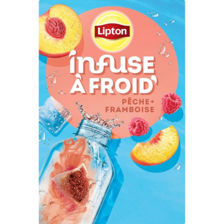 LIPTON Infusion Pêche Framboise 15 sachets