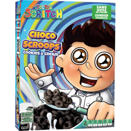SCROOPS SCROOPS SCROOPS Céréales Choco Scroops Cookies and Cream SCROOPS 375g