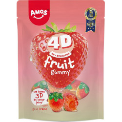 AMOS AMOS AMOS Bonbon goût fruit fraise AMOS 120g