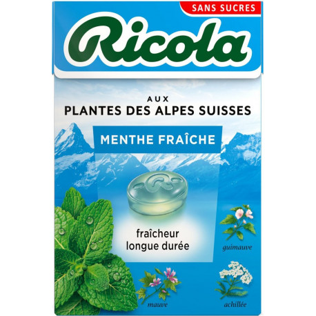 RICOLA Bonbons Menthe Fraîche sans sucres 50g