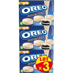 OREO Biscuits chocolat blanc lot de 3 boîtes de 246g