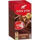 COTE D'OR COTE D COTE D'OR D'OR OR OR OR Tablette de chocolat noir L'Original COTE D'OR les 4 tablettes de 100g