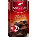 Côte d’Or Tablette de Chocolat Noir Praliné 2x200g 400g