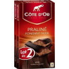 Côte d’Or Tablette de Chocolat Noir Praliné 2x200g 400g