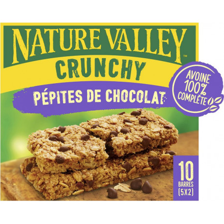 NATURE VALLEY Barre de céréales crunchy coco chips 5 barres