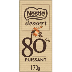 Nestlé Tablette de Chocolat Noir 80% la tablette de 170g