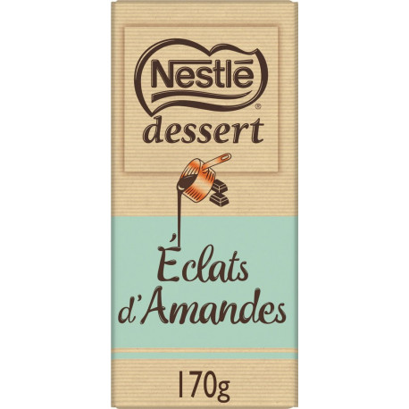 Nestlé Tablette de chocolat lait éclats d'amandes la tablette de 170g