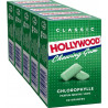 HOLLYWOOD Chewing gum regular spearmint les 5 boîtes de 28g