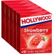 HOLLYWOOD Chewing gum strawberry les 5 boîtes de 14g