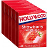 HOLLYWOOD Chewing gum strawberry les 5 boîtes de 14g