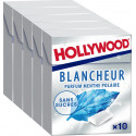 HOLLYWOOD Chewing gum white peppermint les 5 boîtes de 14g