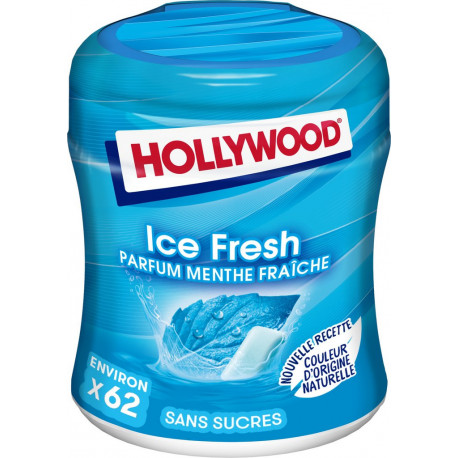 HOLLYWOOD Chewing gum icefresh sans sucres 60 dragées