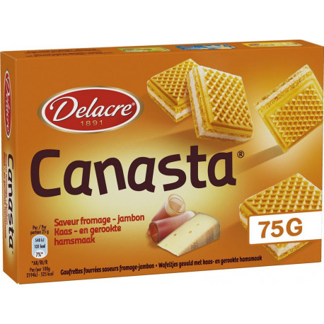 DELACRE Biscuits Jambon Fumé CANASTA 75g