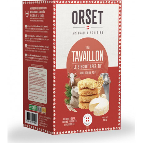 ORSET ARTISAN BISCUITIER Biscuits apéritifs tavaillon reblochon 100g