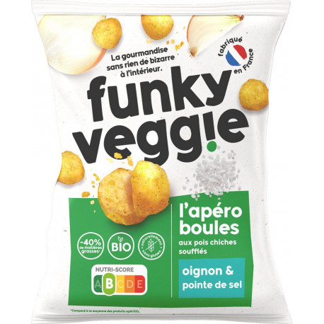 FUNKY VEGGIE Biscuit salé oignons et pointe de sel Bio 50g