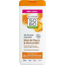 SO'BIO ETIC Gel douche Enfant Hydratant Miel de Fleurs et Abricot Bio 650ml