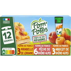 Pom'Potes Compote multivariétés Fruits de nos régions 12x90g 1.08Kg