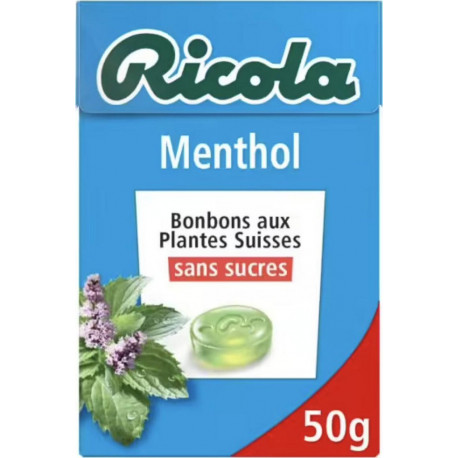 RICOLA SANS SUCRES MENTHOL 50g