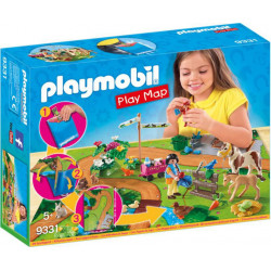 PLAYMOBIL 9331 Country - Cavaliers Et Poneys Avec Support De Jeu
