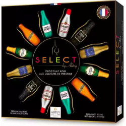 Abtey Boite alcools du monde Chocolat noir liqueur 220g