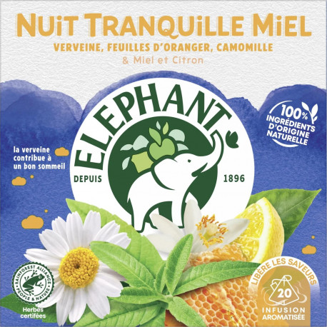 ELEPHANT NUIT TRANQUILLE MIEL x20