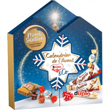 KINDER & CO Calendrier de l'Avent Enfants Chocolat au Lait 265g