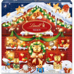 LINDT Calendrier de l'Avent Enfants Chocolat au Lait Teddy 124g