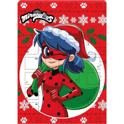 BIP Calendrier de l'Avent Enfants Chocolat au Lait Miraculous 75g