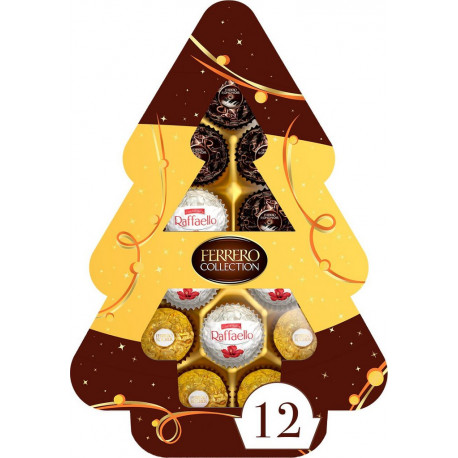 FERRERO COLLECTION Bouchées de Chocolat Lait et Noisettes, Noix de Coco et Chocolat Noir 130g