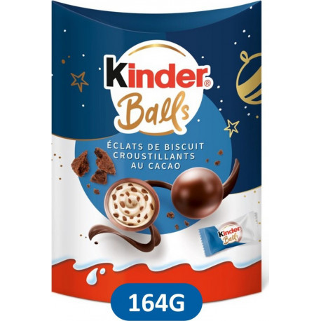 KINDER Bouchées de Chocolat Lait Eclats de Biscuit Croustillants au Cacao 160g