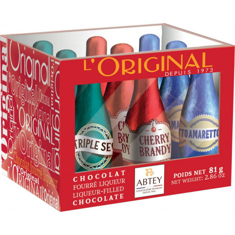 ABTEY Assortiment de Chocolats Noir Fourrés à la Liqueur 80g