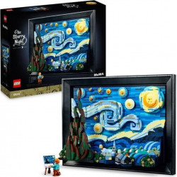 LEGO 21333 Ideas Vincent Van Gogh La Nuit Étoilée, Reproduction De Tableau Sur Toile