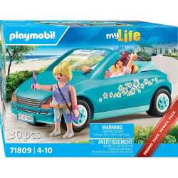 PLAYMOBIL 71809 Cabriolet, jeunes filles et accessoires myLife