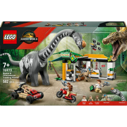 LEGO 76973 Jurassic World La Poursuite du Vélociraptor et du Titanosaure