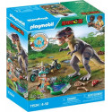 PLAYMOBIL Jeux d'imitation Explorateurs avec moto et tyrannosaure