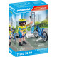 PLAYMOBIL Policier Cycliste avec Borne de Recharge