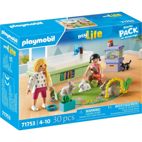 PLAYMOBIL Animalerie avec l'enclos à lapins