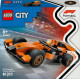 LEGO 60442 City Voiture de course McLaren avec pilote F1