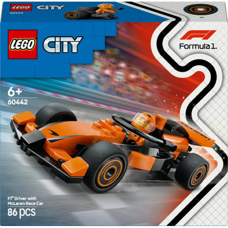 LEGO 60442 City Voiture de course McLaren avec pilote F1