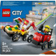 LEGO 60458 City Pack de Bolide de Course Camion de Pizza contre Camion de Pompiers