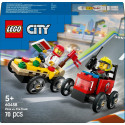 LEGO 60458 City Pack de Bolide de Course Camion de Pizza contre Camion de Pompiers