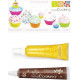 SCRAPCOOKING Stylo Chocolat + Colorant Alimentaire Liquide Tube Jaune