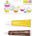 SCRAPCOOKING Stylo Chocolat + Colorant Alimentaire Liquide Tube Jaune