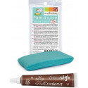 SCRAPCOOKING Stylo Chocolat + Pâte À Sucre Bleu Clair 100g