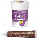SCRAPCOOKING Colorant Alimentaire Violet Arôme Mûre + Stylo Chocolat